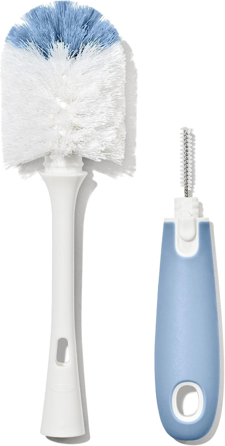 OXO Tot Bottle Brush with Nipple Cleaner, Gray