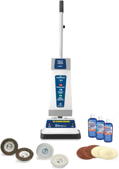 Koblenz Shampooer and Polisher Cleaning Machine, Floor Cleaner with 1100-rpm Motor, 5' Power Cord, 120-oz Tank, 2-Speed Settings, Scrubbing Brushes, Lambswool Pads, and Polishing Pads, P-820 B