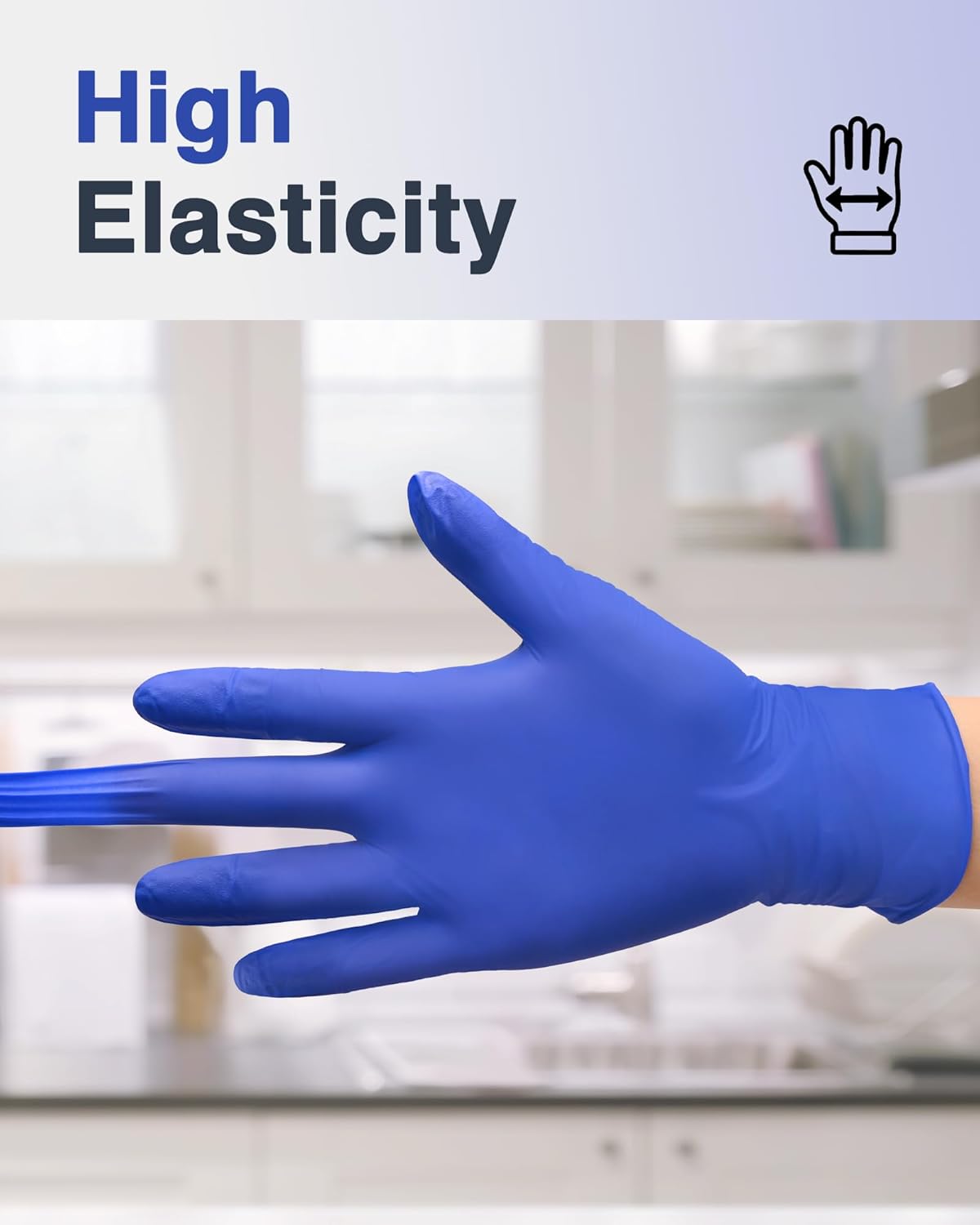 Schneider Nitrile Exam Gloves, Dark Blue, Disposable Gloves, Latex-Free, Powder-Free, Food Safe for, Cooking, Household Use