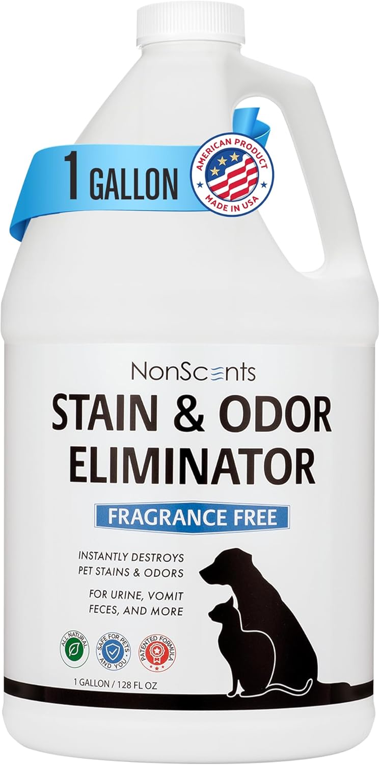 NonScents Stain & Odor Eliminator Spray for Strong Odor - 32 oz - Pet Odor Eliminator for Home - Carpet Stain Remover for Cats and Dog Pee - Cat Urine Destroyer - Carpet Cleaner Spray