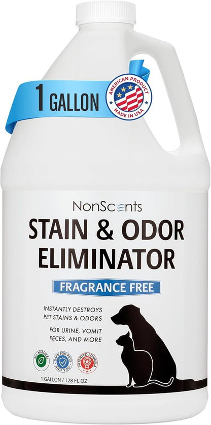 NonScents Stain & Odor Eliminator Spray for Strong Odor - 32 oz - Pet Odor Eliminator for Home - Carpet Stain Remover for Cats and Dog Pee - Cat Urine Destroyer - Carpet Cleaner Spray