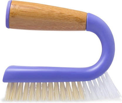 Full Circle Grunge Buster, Grout & Tile Scrub Brush, Recycled Materials, Tough & Durable, Grey