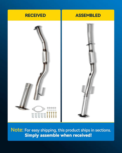 PHILTOP Left and Right Catalytic Converter Replacement For 2005-2010 300 2.7/3.5L V6 RWD, 2006-2010 Charger 2.7/3.5L V6 RWD, 2005-2008 Magnum 2.7/3.5L V6 RWD Replace 55434, 55433 (EPA Compliant) - Colors C
