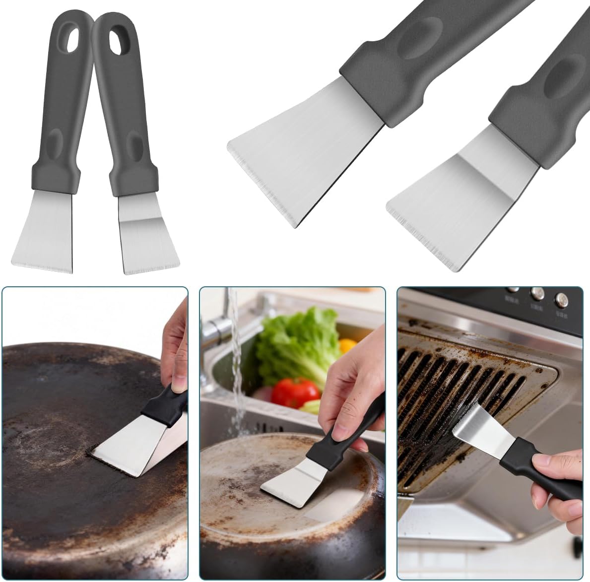 Cleaning Brush Set, Multifunctional Hard Bristle Grout Crevice Scrub Brush Tools for Household Bathroom Kitchen Tile Lines Floor Tub Sink Window Corners