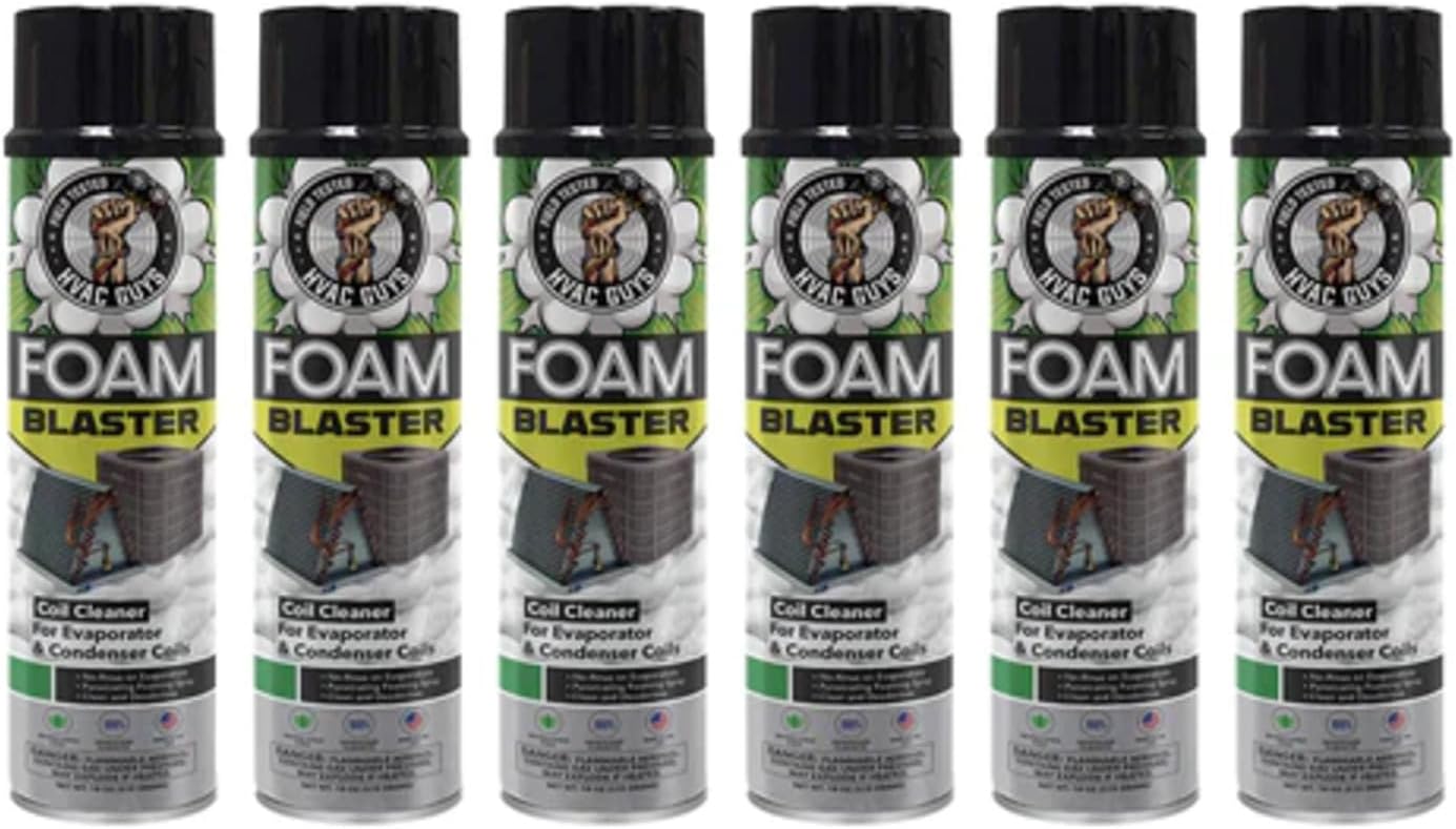 Leak Saver Foam Blaster AC Coil Cleaner for AC Unit 3-Pack | No Rinse Formula for Evaporators & Condensers | Neutral Citrus Scent
