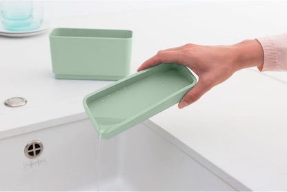 Brabantia Sink Organiser (Dark Gray) Non-Slip, Non-Scratch Kitchen Countertop Storage Caddy for Dish Brush, Soap, Cloths