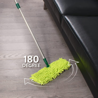 Pine-Sol Microfiber Mop Self Wringing – Easy Squeeze Twist Design for Wet Mopping | Household Cleaning Tool for Tile, Linoleum, Laminate Floors | Extendable Metal Handle