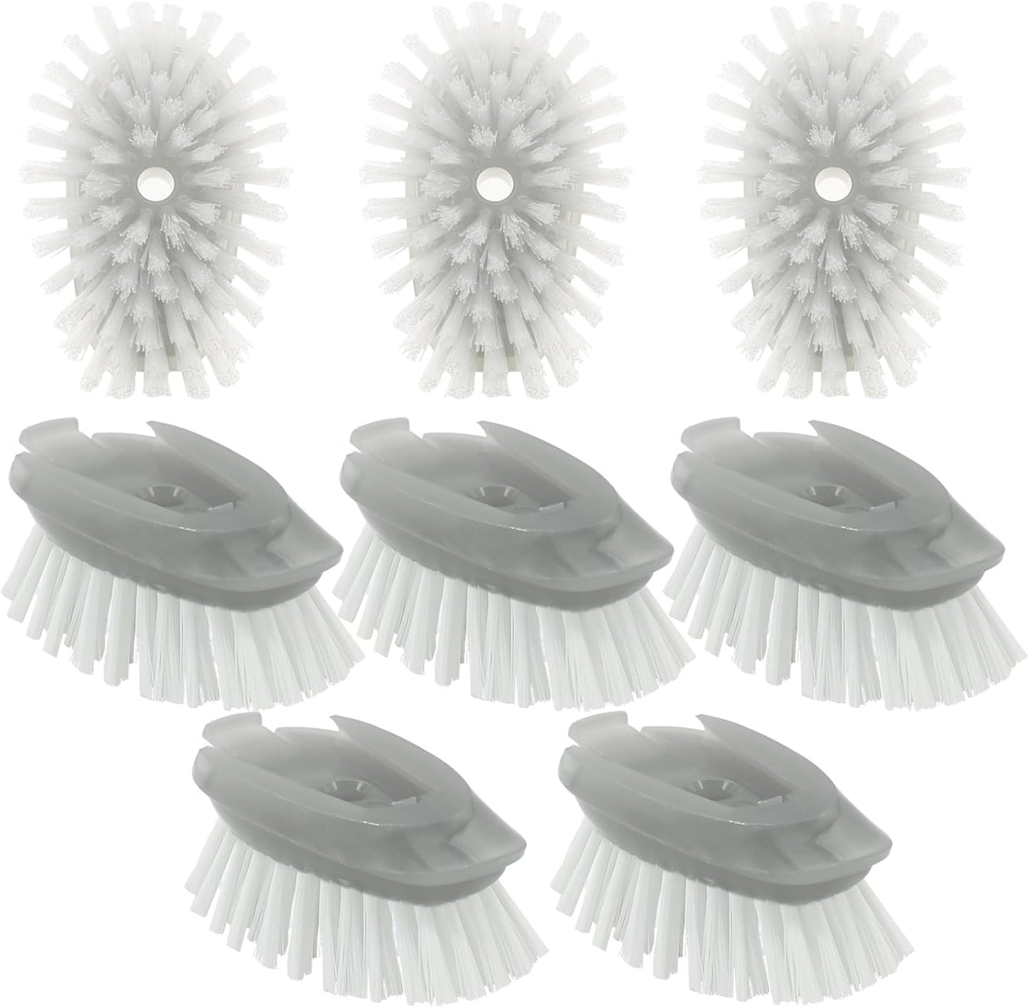 Soap Dispensing Dish Brush Refills, 8 Pack Dish Brush Replacement Head for Steel Soap Dispensing Dish Brush