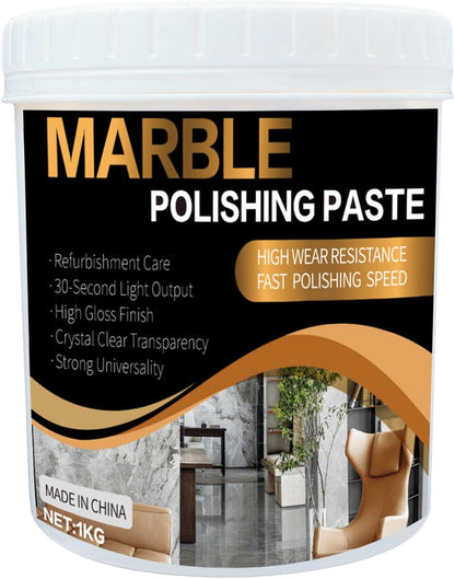 Marble Polishing Paste, Professional Marble Cleaner & Quartz Polish, Stone Sealer & Protector for Countertops, Floors, and Walls – Marble Polishing Compound Kit, 2.2LB