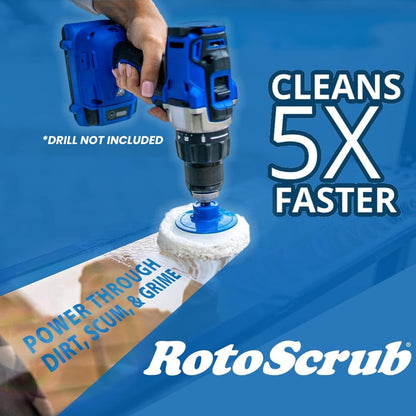 RotoScrub 7 Pack Drill Brush Set for Deep Cleaning, Scratch Resistant, Bathroom, Oven, Countertops, Sinks, Soap Scum, Tile, Boats, Patio Furniture & More
