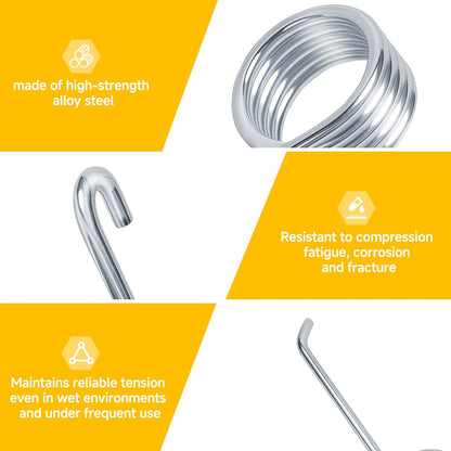 (2pcs) 5 Loops FG6127L40000 Commercial Mop Bucket Wringer Spring Replacement Compatible with rubbermaid FG612788 Series Mop Bucket Ringer Torsion Water Side-Press Spring Parts FG6127L4