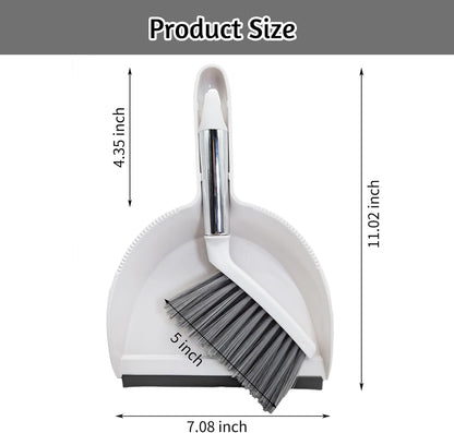PINVNBY Mini Dustpan and Brush Set, Cage Cleaner for Guinea Pigs, Cats, Hedgehogs, Hamsters, Chinchillas, Rabbits, Reptiles, and Other Small Animals 2 Pack Mini Hand Broom and Dustpan