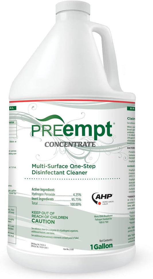 PREEMPT Concentrate, 1 Gallon, Multi-Surface, Sanitizing, Disinfectant Cleaner, Hospital Grade