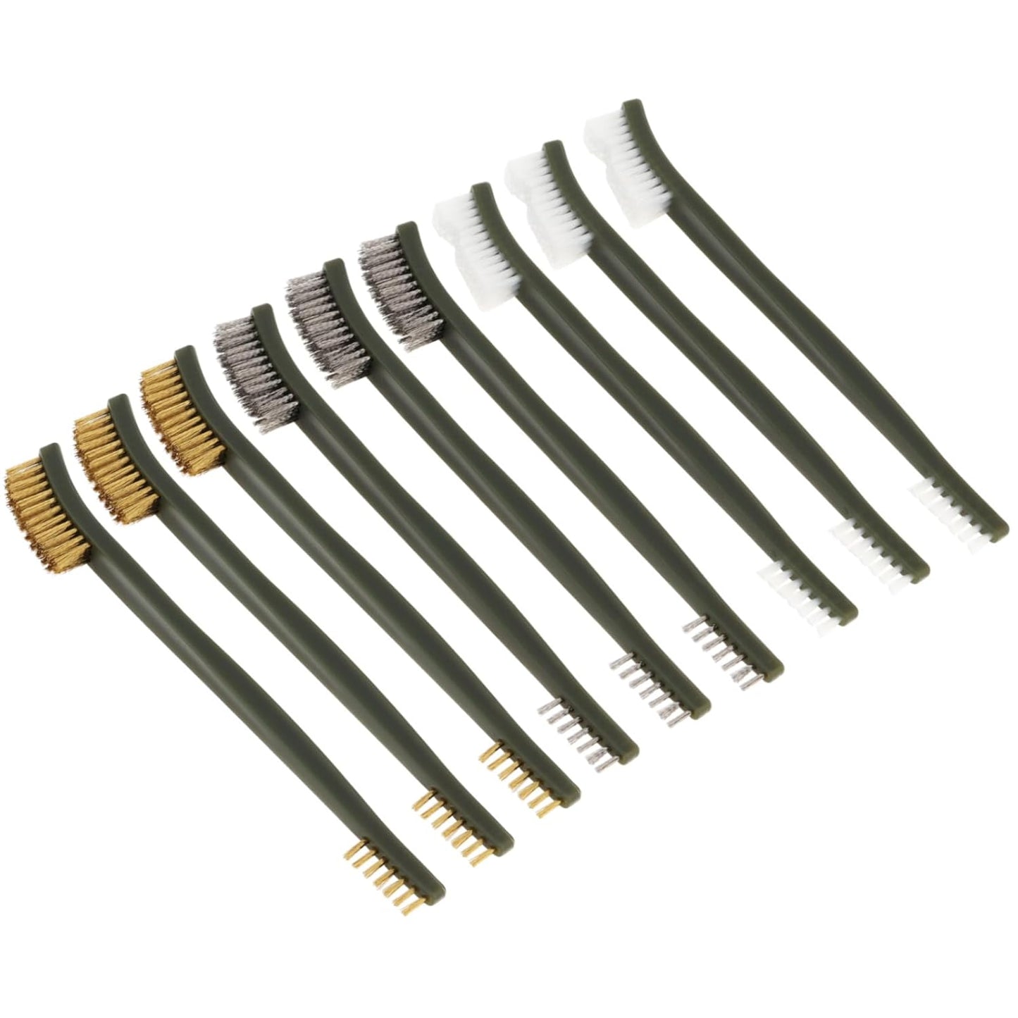 Mini Wire Brush Set, Paint and Dirt Remover, Cleaning Welding Slag and Rust, Handy Steel / Nylon / Brass Brush Suitable for Cleaning Paint / Dirt (3)