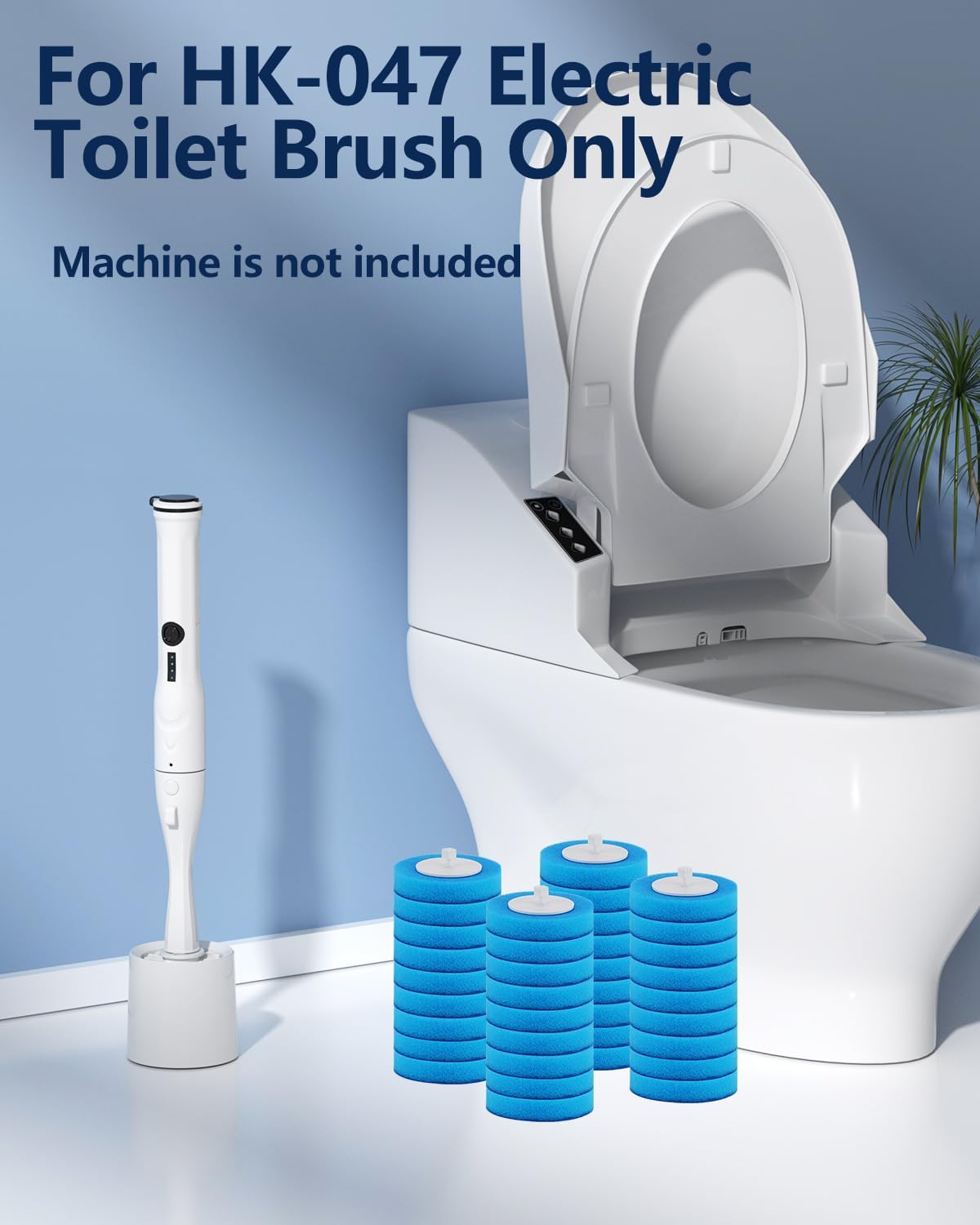 Electric Toilet Brush and Holder Set, Leebein 8 in 1 Electric Toilet Bowl Cleaning Kit with 8 Replaceable Brushes, Hard Nylon Brush and Soft Silicone Brush, 6 Refills Disposable Cleaner Brush