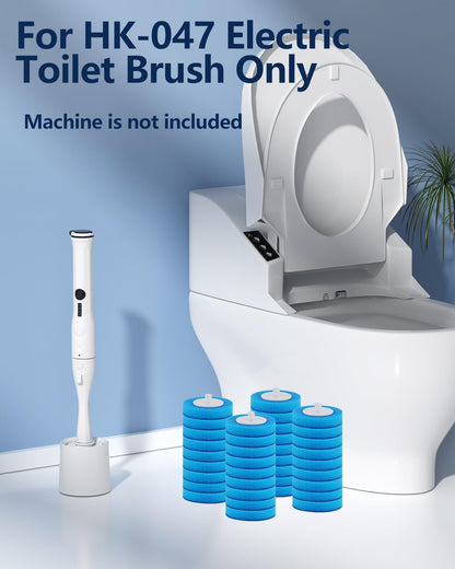 Electric Toilet Brush and Holder Set, Leebein 8 in 1 Electric Toilet Bowl Cleaning Kit with 8 Replaceable Brushes, Hard Nylon Brush and Soft Silicone Brush, 6 Refills Disposable Cleaner Brush