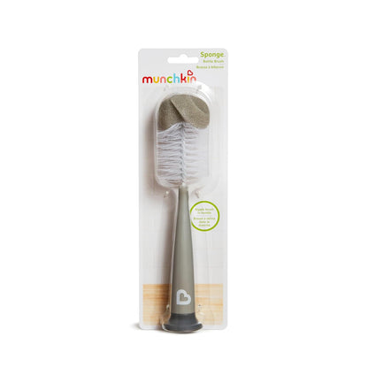 Munchkin Sponge Bottle Brush, Grey/Sage, 2 Count (Pack of 1)
