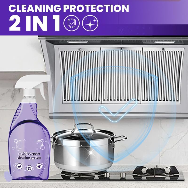 Spray Oven Cleaner & All-Purpose Cleaner, Multi-Surface Cleaning Spray with Concentrated Tablets for Grill, Kitchen, Bathroom, Home (12pcs)