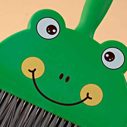 Portable Hand Broom and Dustpan Set, Cute Mini Broom and Dustpan Set with Durable Brush,Lightweight Small Dust Pan and Broom Set for Desktop Cleaning Small Space Cleaning(Rabbit)