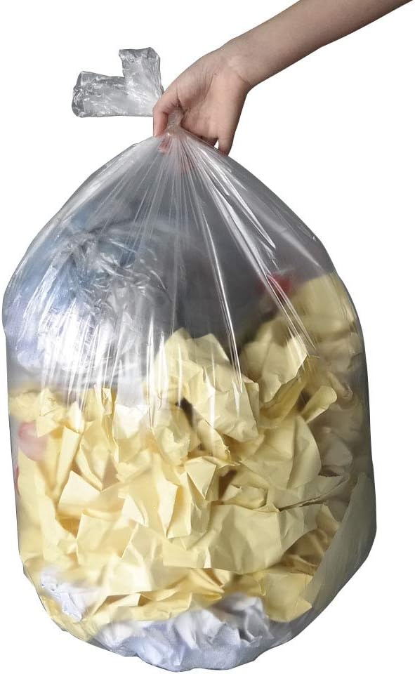 18 Gallon Clear Large Trash Bag, 95 Counts