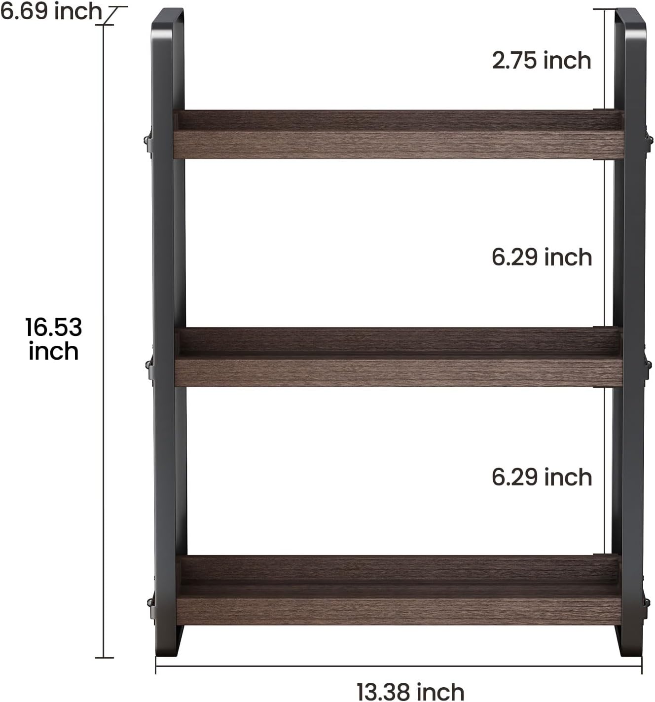 HNRLOY Bathroom Counter Organizer,Bathroom Countertop Organizer,Counter Shelf,Countertop Storage,Organization and Storage,Makeup Shelf,Sink Caddy(Brown 3 Tier)