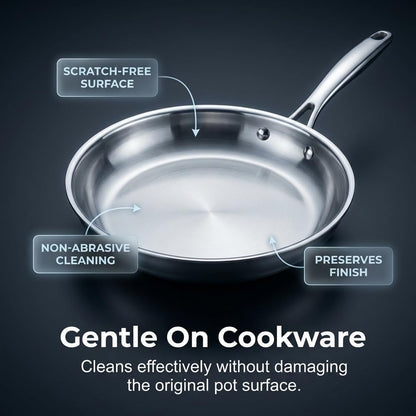 Powerful Burnt Residue Remover Paste for Cookware,260g Pot Bottom Black Stain Cleaner,Stainless Steel Cleaner & Polish, All Purpose Pot Cleaner For Bottom of Pans, Heavy Duty Oil Stain Remover (1PC)