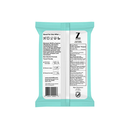 Zoviro Hand Sanitizer Wipes, Moisturizing With Tea Tree Essential Oil, Ultra-Soft 100% Viscose, Hand Wipes Travel Size, Tea Tree Scent, 20 Count (Pack of 10)