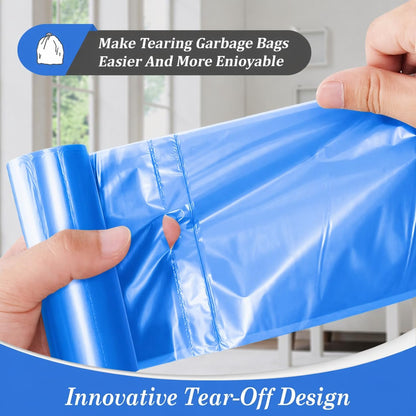 Teivio Small Trash Bags 4 Gallon 120 Counts Garbage Bags, Bathroom Trash Can Bin Liners, Small Plastic Bags for home office kitchen, fit 12-15 Liter, 3,3.5,4.5 Gal, Clear