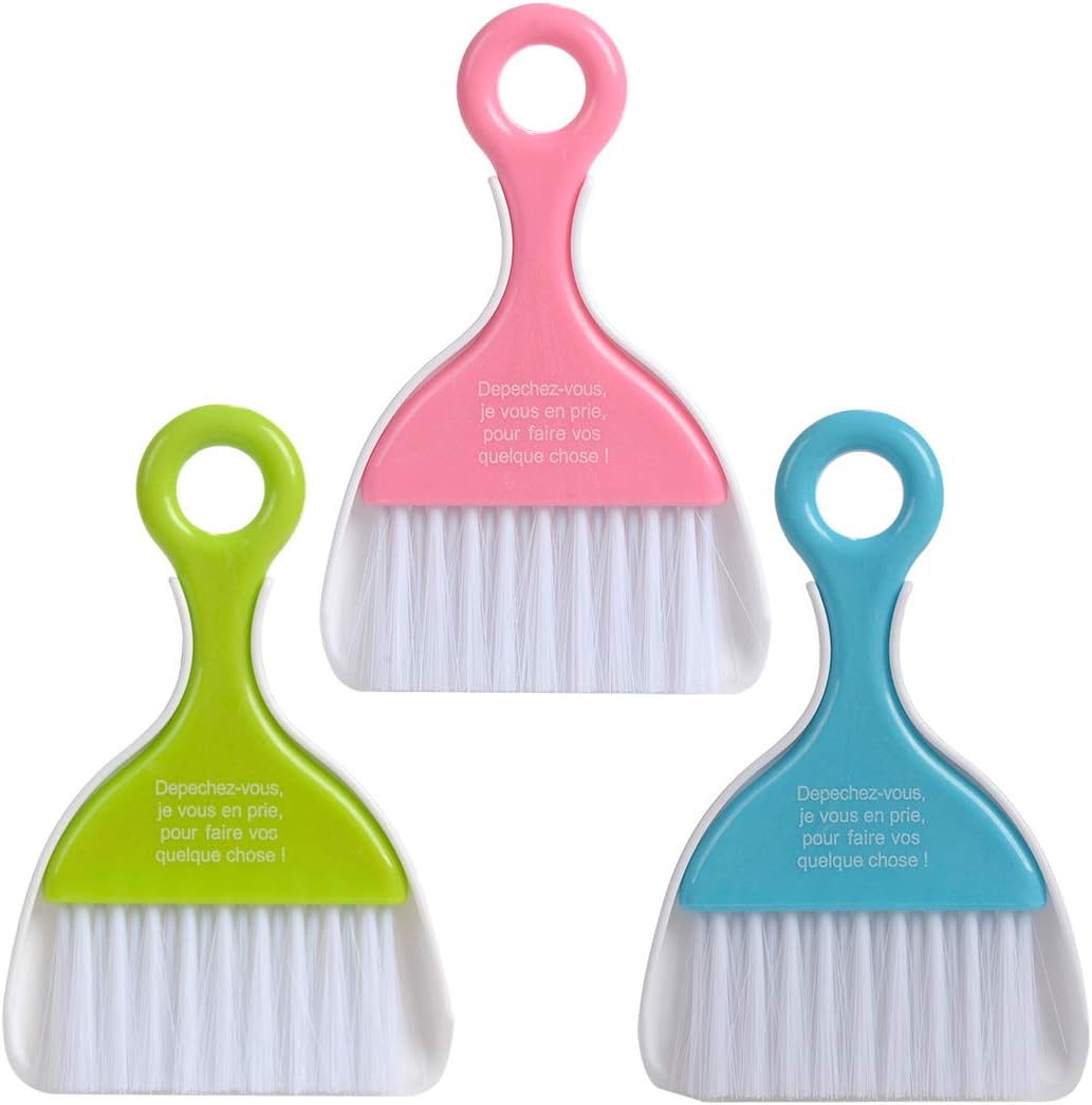 2 Pcs Mini Dustpan Set Brush for Table Whisk Brooms Small Dustpan Broom Set Mini Dust Pans with Brush Tiny Cleaning Table Sweep
