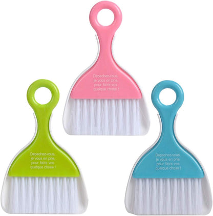 2 Pcs Mini Dustpan Set Brush for Table Whisk Brooms Small Dustpan Broom Set Mini Dust Pans with Brush Tiny Cleaning Table Sweep