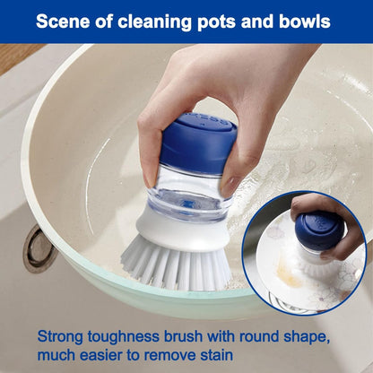CELOX Soap Dispensing Dish Brush Set with Holder for Dishes