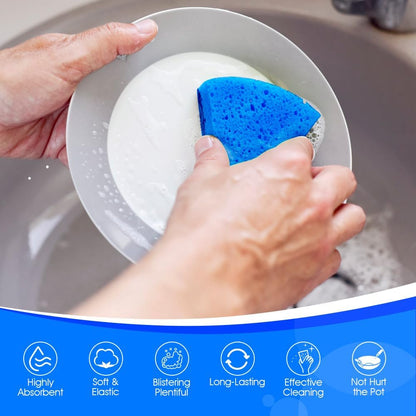 Orighty Non-Scratch Scrub Sponge, 24-Pack, Cellulose Kitchen Scrubber Sponges, Ideal for Kitchen Cleaning, Non-Stick Cookware, Washing Dishes, Bathroom, and Household