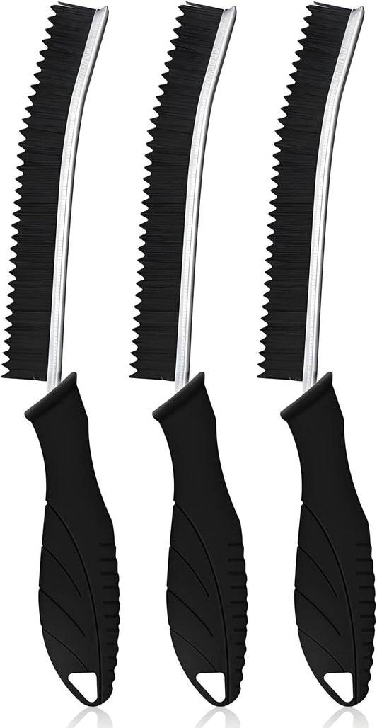 Crevice Cleaning Brush Supplies with Teeth-Shaped Hard Bristles - 3Pcs Small Cleaning Brushes for Tight Spaces Tools,Gap Cleaning Brush Tools for Cracks/Kitchen/Bathroom Tiles/Grout