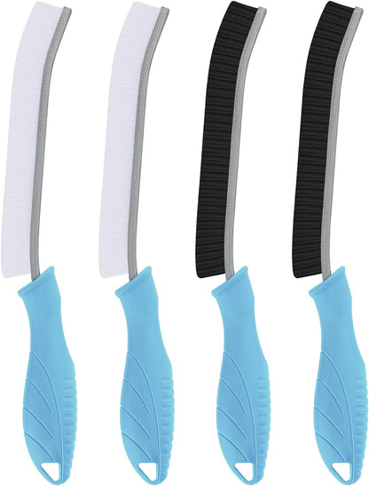 Toilet Brush, 4 Pcs Bathroom Cleaning Brush, Gap Scrub Brush with Hanging Hole, Multifunctional Hard Bristle Crevice Cleaning Brush, Cleaner Tools for Sinks, Tub, Shower, Tile, Toilet Seat (4, Black)