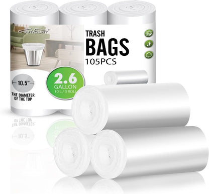 CHARMOUNT 4 Gallon Trash Bag - Unscented 4 Gallon Garbage Bags for Bathroom, Kitchen, Bedroom, 105 Count (15 Liter) …