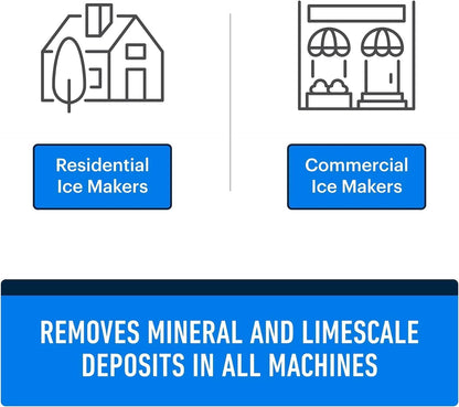 Essential Values 32 uses Ice Machine Cleaner (Gallon / 3.78), Descaler | Ice Maker Cleaner Compatible with: Whirlpool 4396808, Manitowac, Ice-O-Matic, Scotsman, Follett & More!