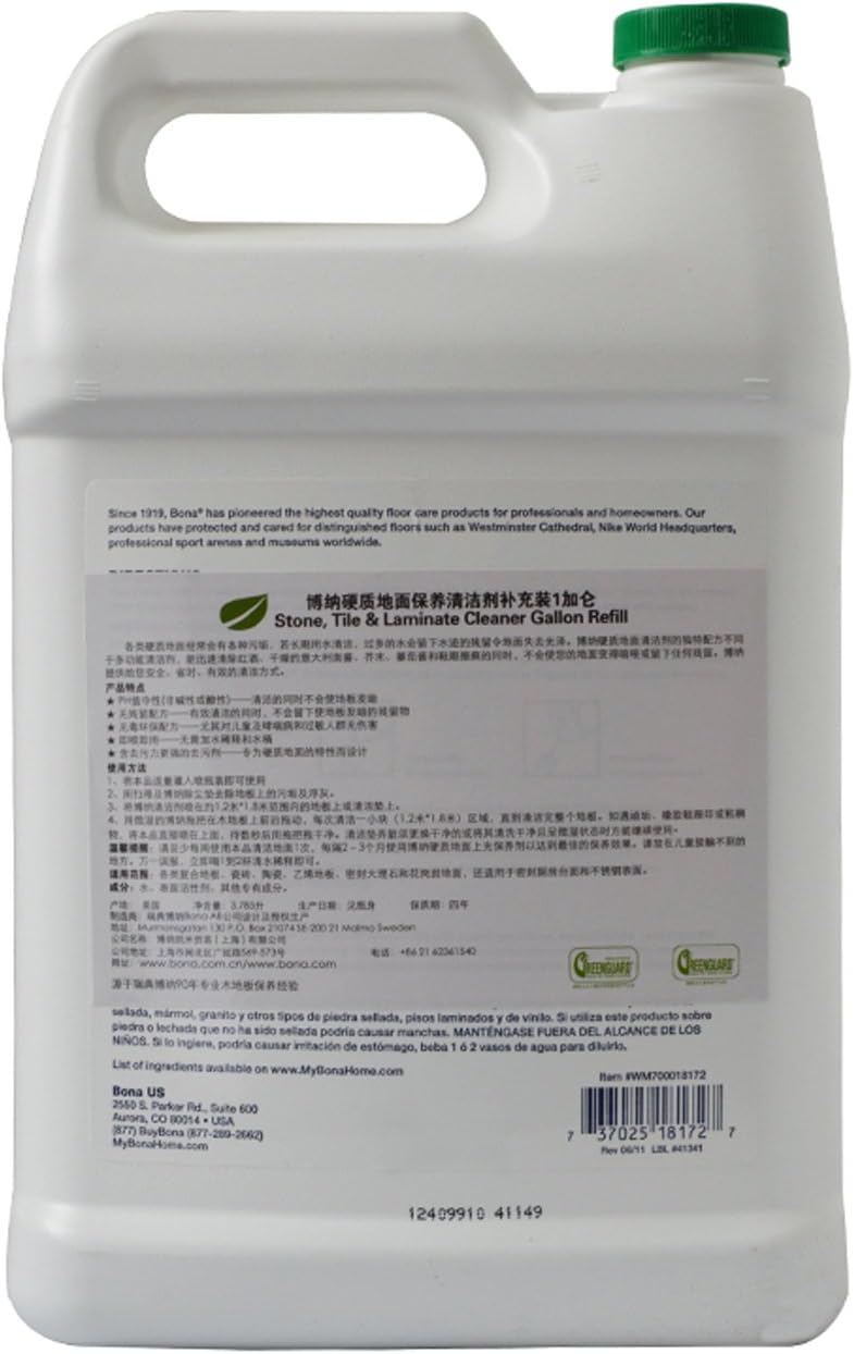 Bona Stone Tile and Laminate Floor Cleaner Refill FamilyValue 1gallon-kNclg-Bona
