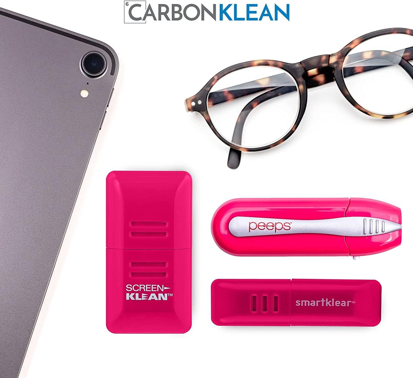 Peeps Glasses Cleaner - for Eyeglasses, Reading Glasses, and More - Lens Cleaner with Carbon Microfiber Tech-Injected Blue-1 Count (Pack of 1)