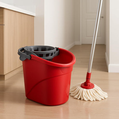2.5 Gallon Mop Bucket with Built-in Wringer Red Cleaning Bucket for Floor Care Home Use Workspaces Janitorial Tasks and Household Cleaning Needs