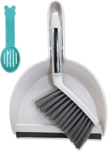 PINVNBY Mini Dustpan and Brush Set, Cage Cleaner for Guinea Pigs, Cats, Hedgehogs, Hamsters, Chinchillas, Rabbits, Reptiles, and Other Small Animals 2 Pack Mini Hand Broom and Dustpan