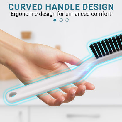 Cleaning Brush Set, Multifunctional Hard Bristle Grout Crevice Scrub Brush Tools for Household Bathroom Kitchen Tile Lines Floor Tub Sink Window Corners