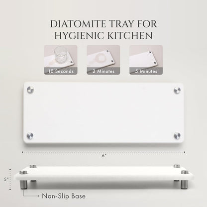 Luxe White Kitchen Soap Dispenser Set with Tray and Dish Brush, Refillable Hand and Dish Soap Dispenser Set Bottles with Pump for Lotion Handsoap Liquid Dishwashing Kitchen and Bathroom Countertop Set
