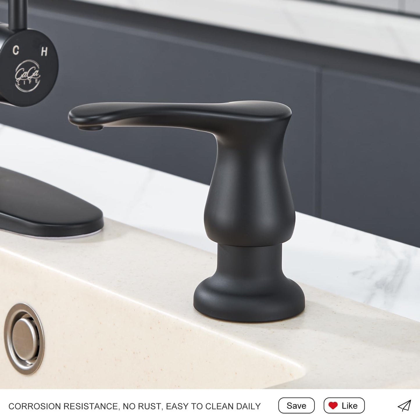GAGALIFE Kitchen Sink Soap Dispenser Brushed Nickel, Under Sink Soap Dispenser with 40" Silicone Extension Tube Kit,Say Goodbye to Frequent Refills