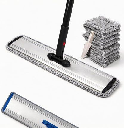 Microfiber Mop 18 in Large Flat Mops for Floor Cleaning with 4 Premium Pads Hardwood for Cleaning Wet Mop