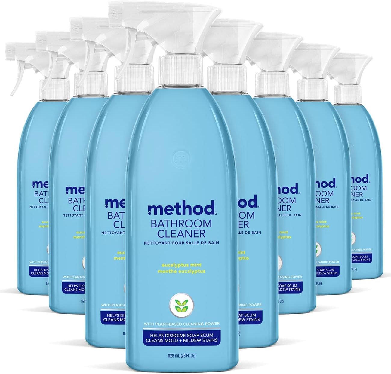 Method Bathroom Cleaner, Removes Mold + Mildew Stains, Eucalyptus Mint, 28 Fl Oz (Pack of 4)