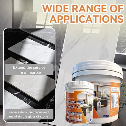 Professional Nature Stone Polishing Kit with Paste | Sealer & Protectant for Marble, Granite, Quartz Countertops, Floors & Walls - Must Be Used with Polishing Machine (1kg)