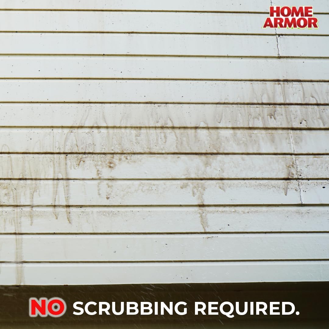 Home Armor Outdoor Cleaner Concentrate, 1 gal., Remove Stains from Mold, Mildew, Algae, Dirt and Grime for Visible Results in Seconds, No Scrubbing Required, Plant Safe