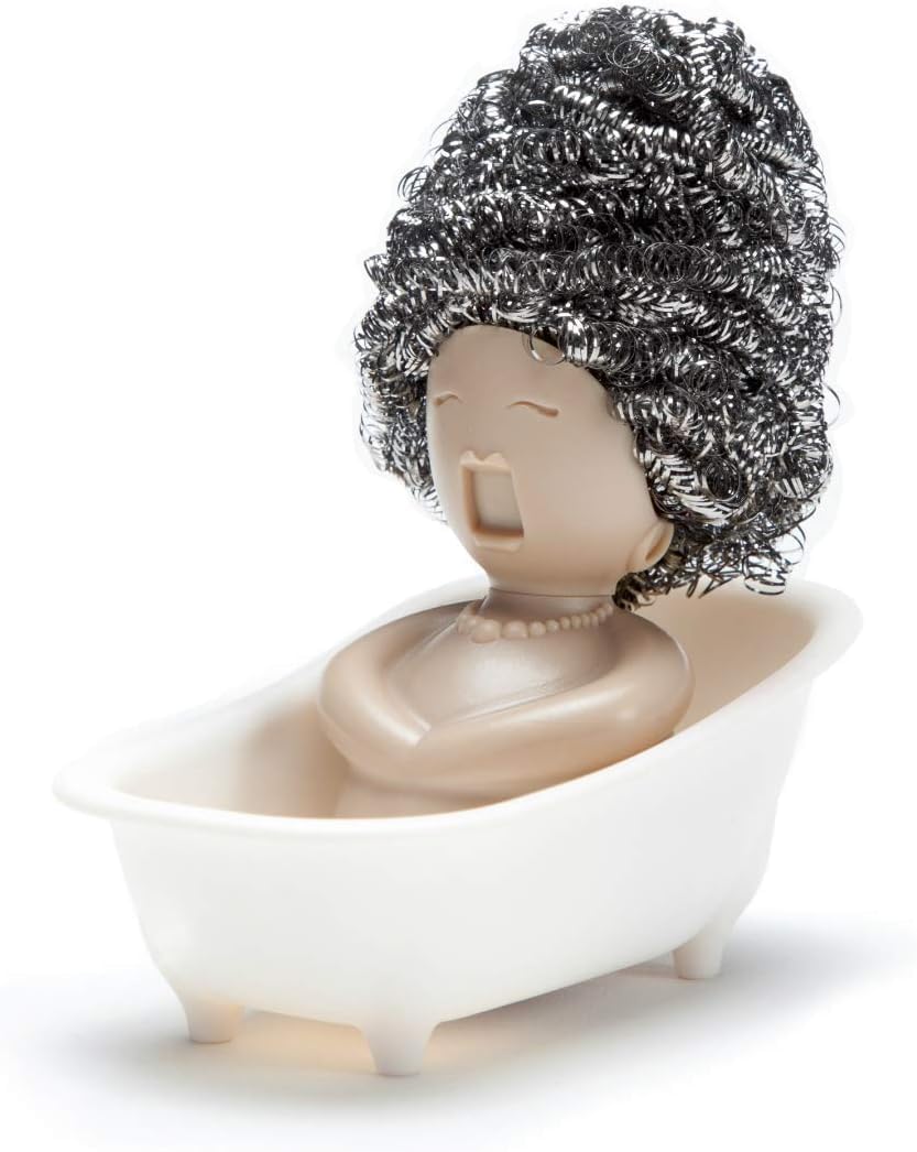 PELEG DESIGN Yogi Sponge Holder, Cute Plastic Sponge Holder for Kitchen Sink with Suction Cup,Dish Sponge Caddy Holder,Dries All Types of Sponges - Sponge Included