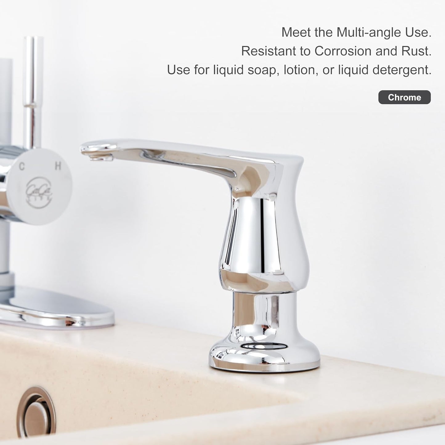 GAGALIFE Kitchen Sink Soap Dispenser Brushed Nickel, Under Sink Soap Dispenser with 40" Silicone Extension Tube Kit,Say Goodbye to Frequent Refills