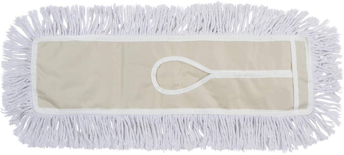 24 Inch Commercial Dust Mop Replacement Head – Reusable Cotton Dust Mop Refill for Floor Cleaning and Janitorial Use